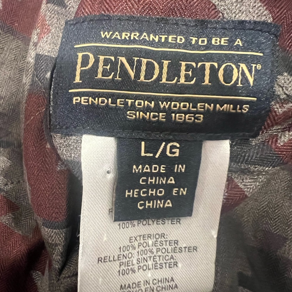 Pendleton Ladies’ Hooded Reversible Faux Fur/Native-Inspired Aztec Jacket - Picture 11 of 14